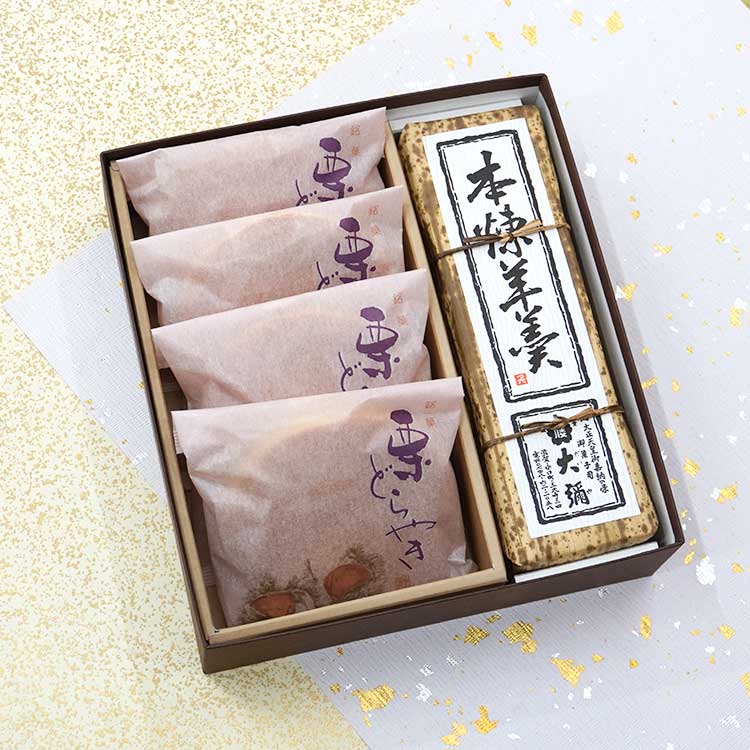 和菓子詰め合わせ 栗どらやき4個本煉羊羹1棹
