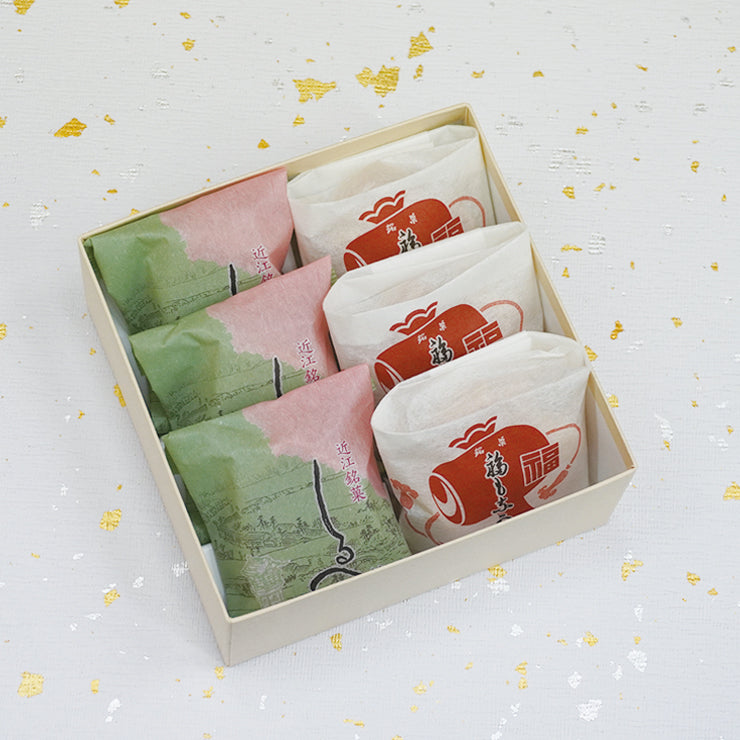 和菓子詰め合わせ しるべ3個福もなか3個