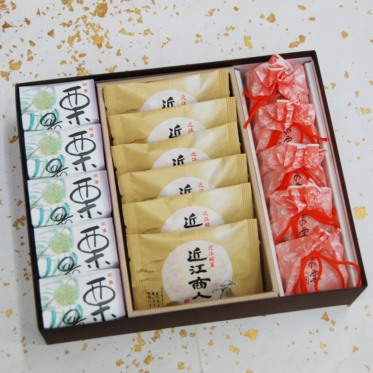 和菓子詰め合わせ 栗最中5個近江商人6個珠の栗5個