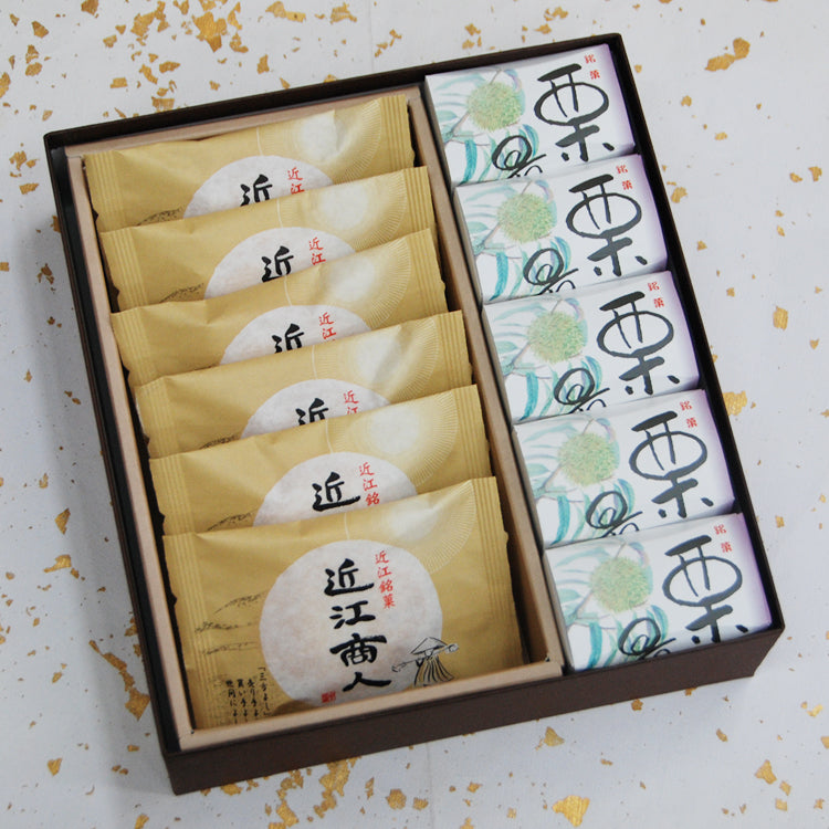 和菓子詰め合わせ 近江商人6個栗最中5個