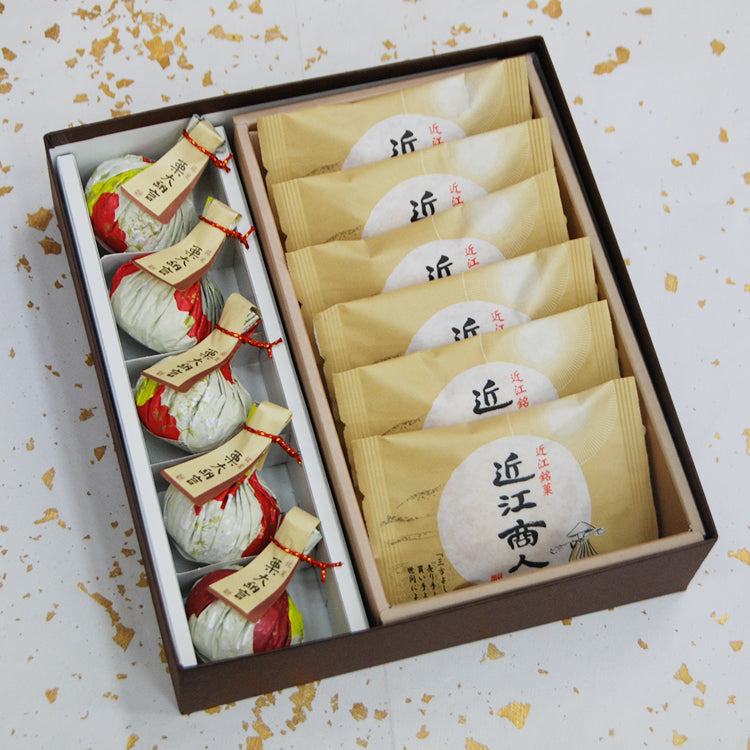 和菓子詰め合わせ 栗大納言5個近江商人6個