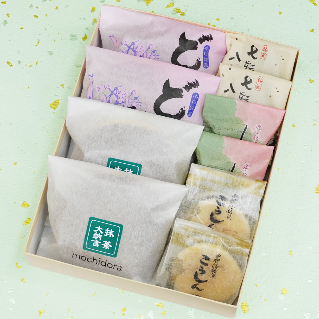 mochidora抹茶大納言2個どんどひぶ2個七転八起2個こうしん2個しるべ2個