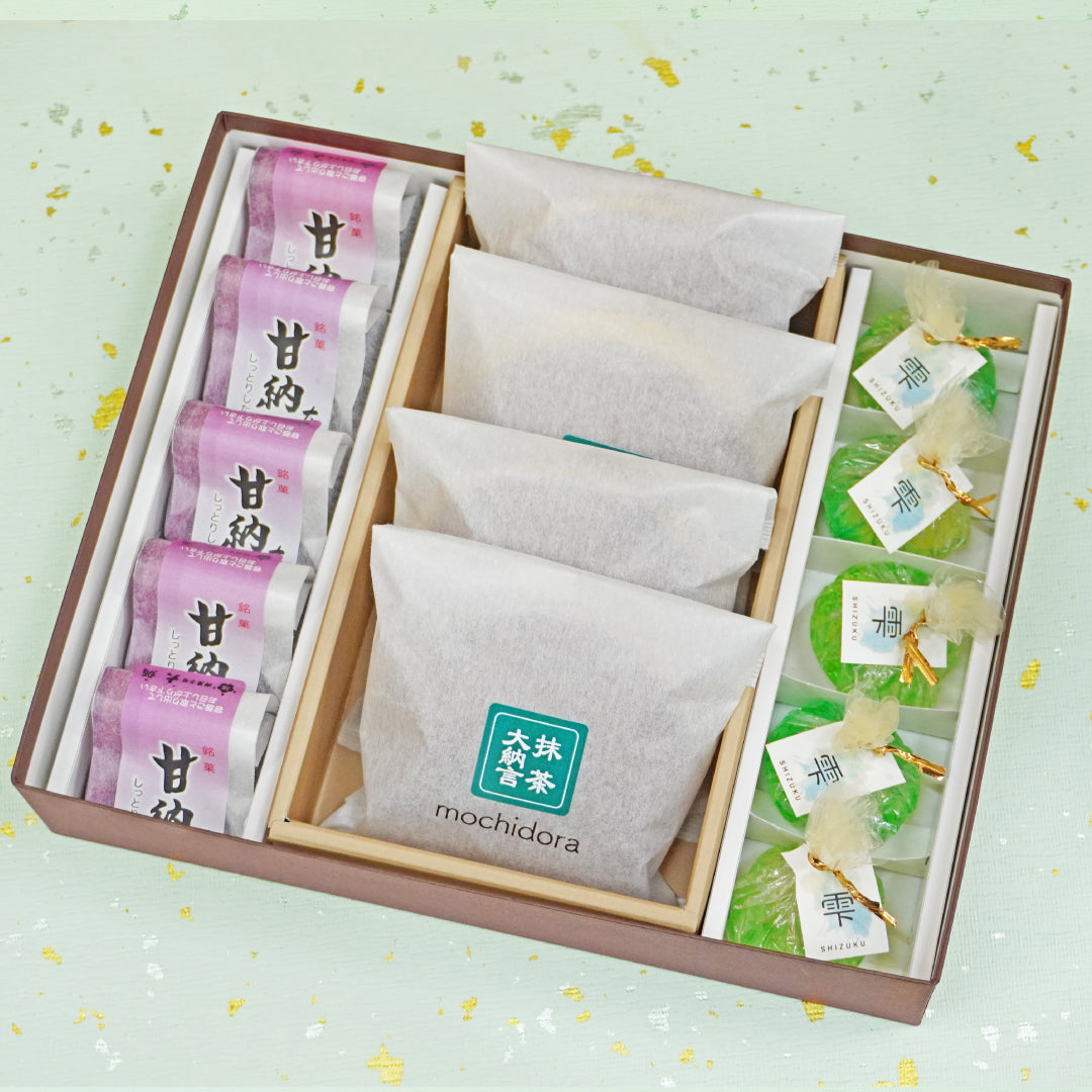 mochidora抹茶大納言4個雫5個大納言甘納豆5個詰め合わせ