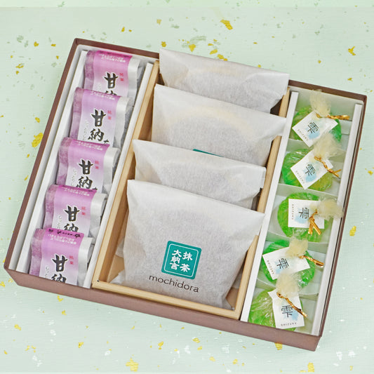 mochidora抹茶大納言4個雫5個大納言甘納豆5個詰め合わせ