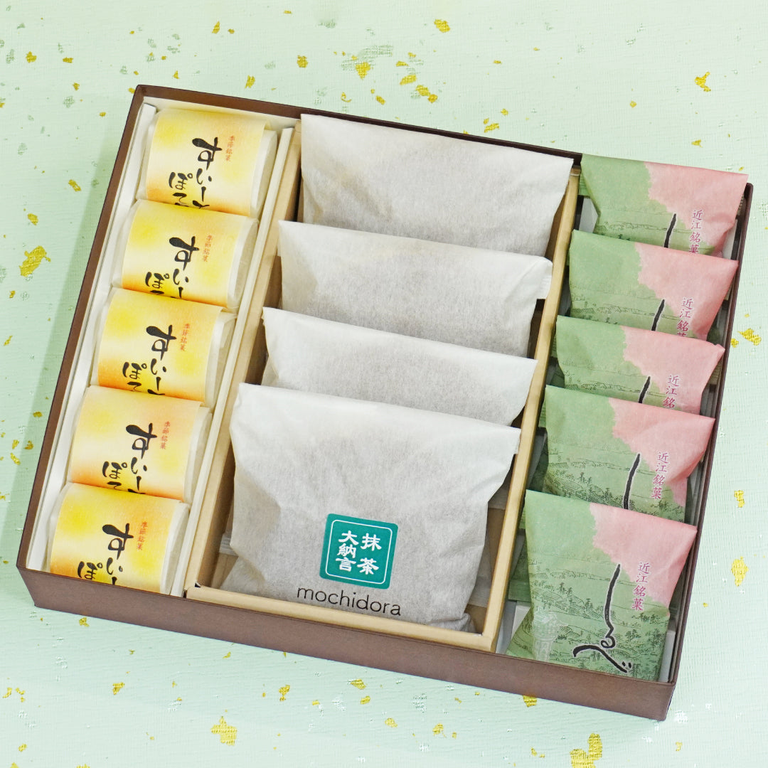 mochidora抹茶大納言4個すいーとぽてと5個しるべ5個詰め合わせ