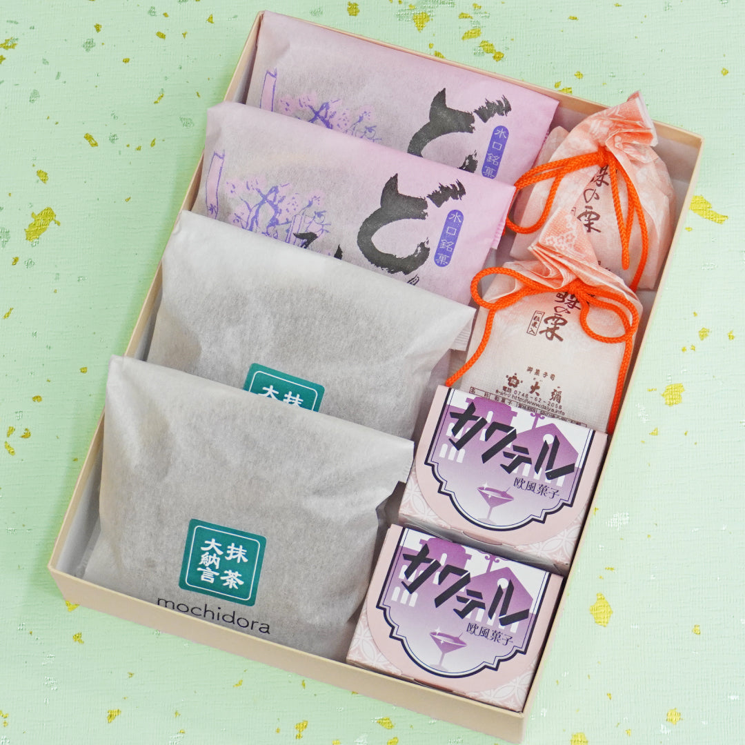 mochidora抹茶大納言2個どんどひぶ2個珠の栗2個カクテル2個
